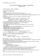 Đề cương ôn tập học kỳ I  Khối 12  Môn hóa học năm học 2014